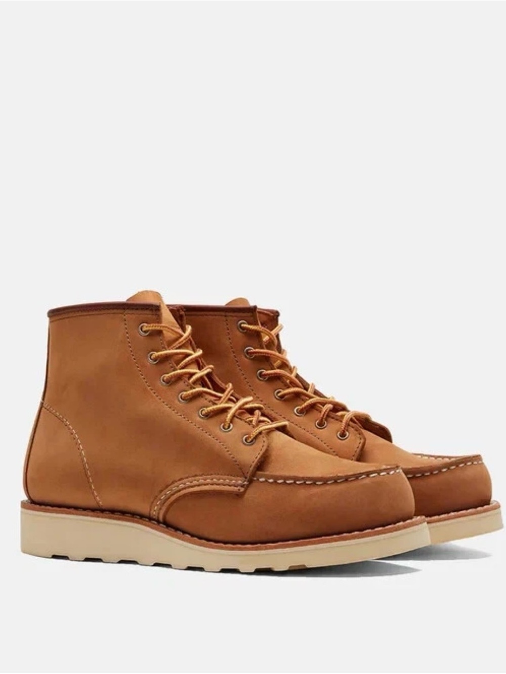 Red Wing Shoes Women's 8 Brown Suede Heritage Moc Toe Lace-Up 6in Ankle Boots